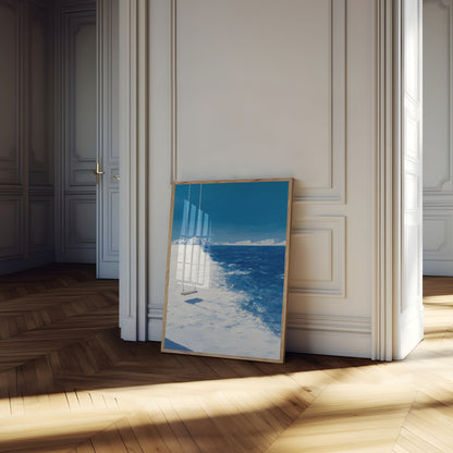 Solitary Swing Ocean Landscape Poster