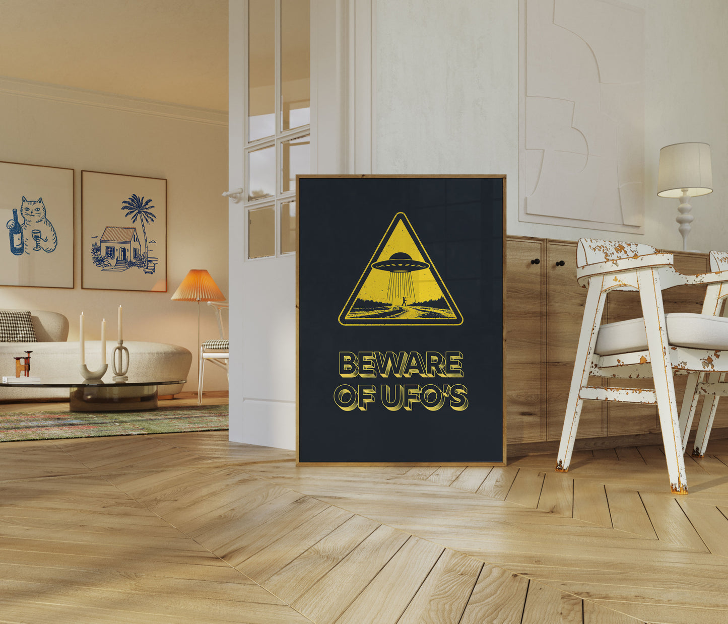 Alien Abduction Warning Poster