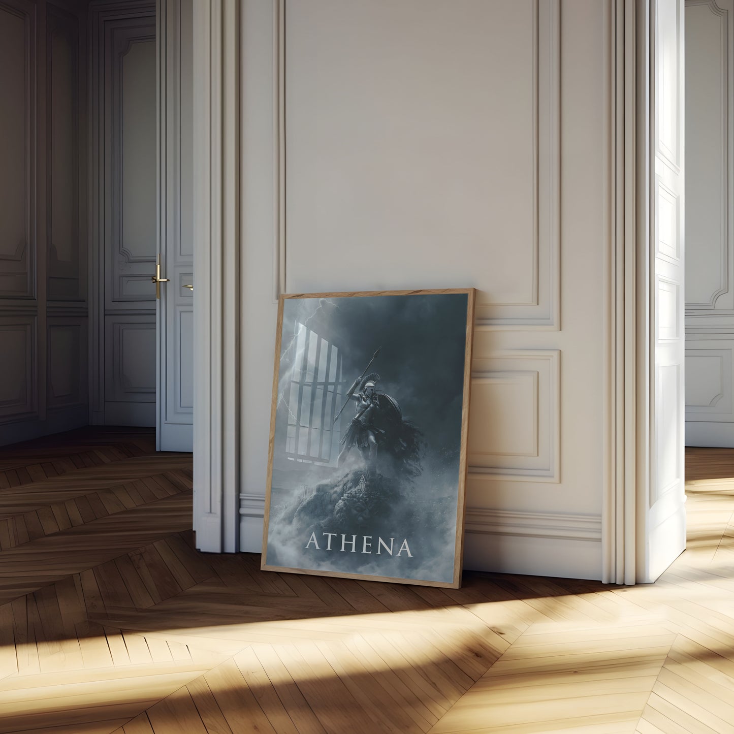 Athena Goddess Storm Warrior Poster