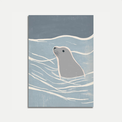 Serene Seal Ocean Poster