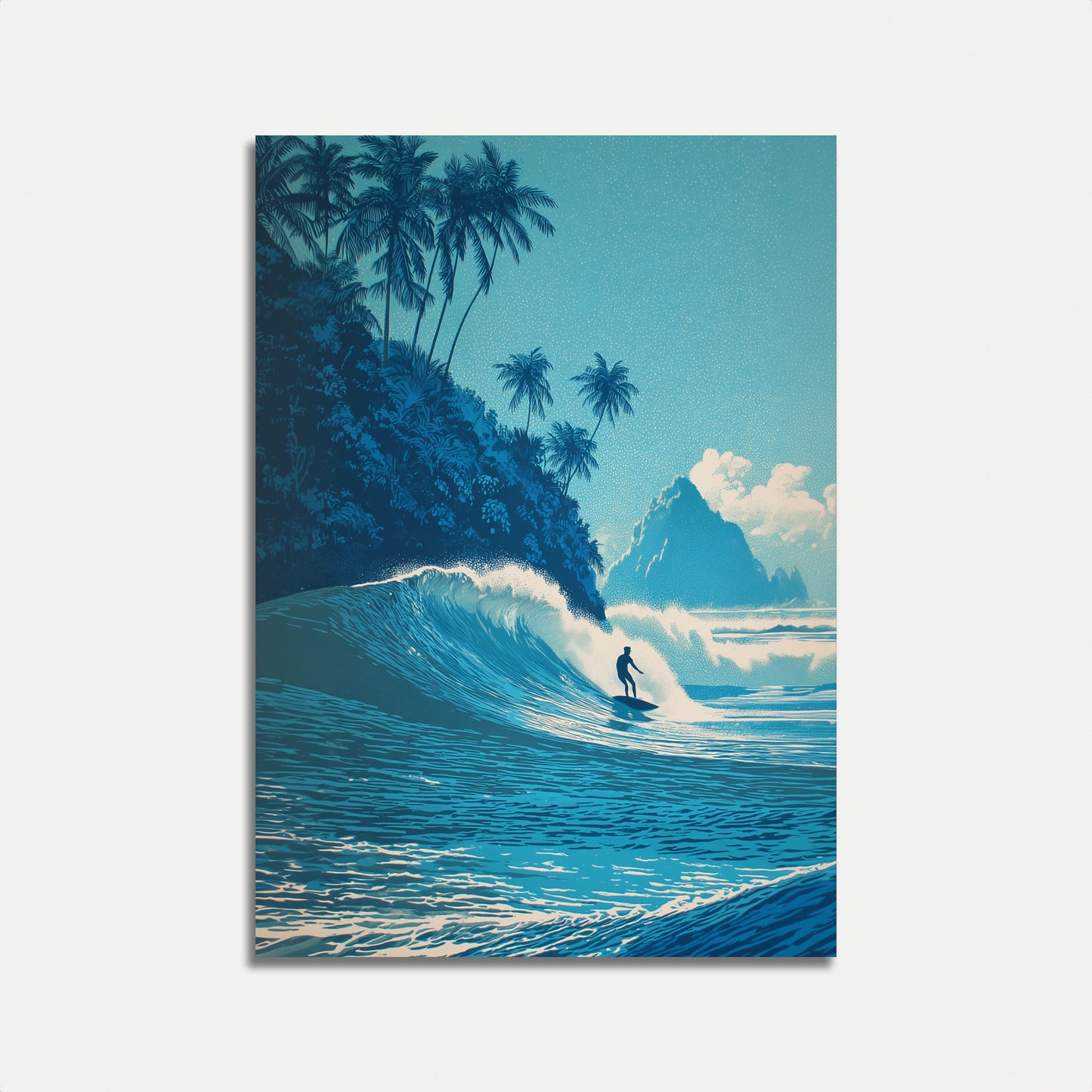 Tropical Wave Rider Poster