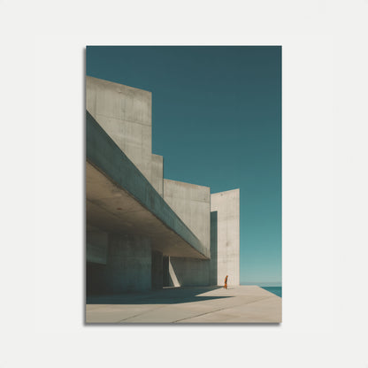 Minimalist Concrete Seascape Poster