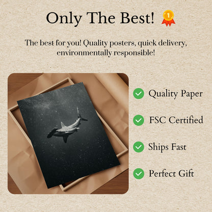 Hammerhead Shark Dark Waters Poster