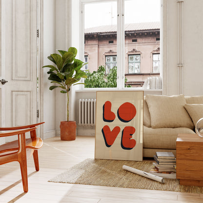 Love Typography Modern Poster