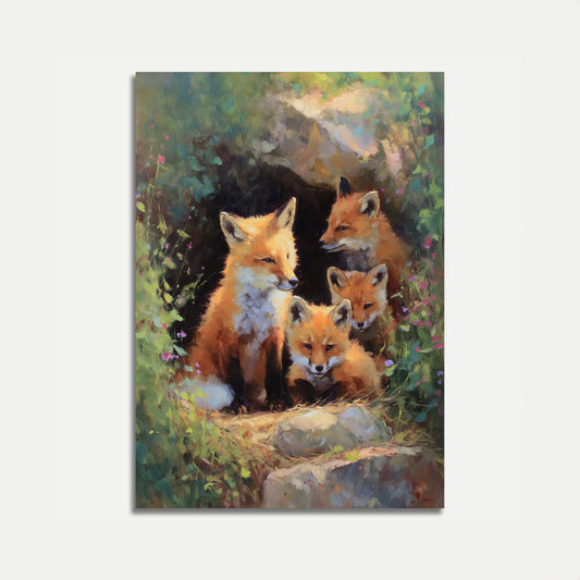 Fox Family in Wildflowers Poster

Räv familj i vildblommor affisch