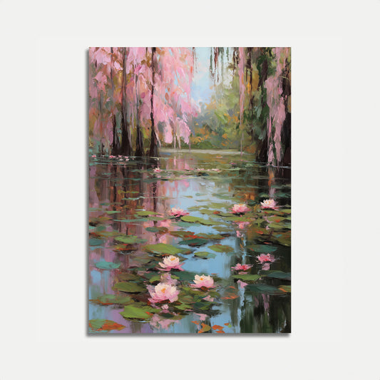 Affiche Jardin des Nénuphars Roses