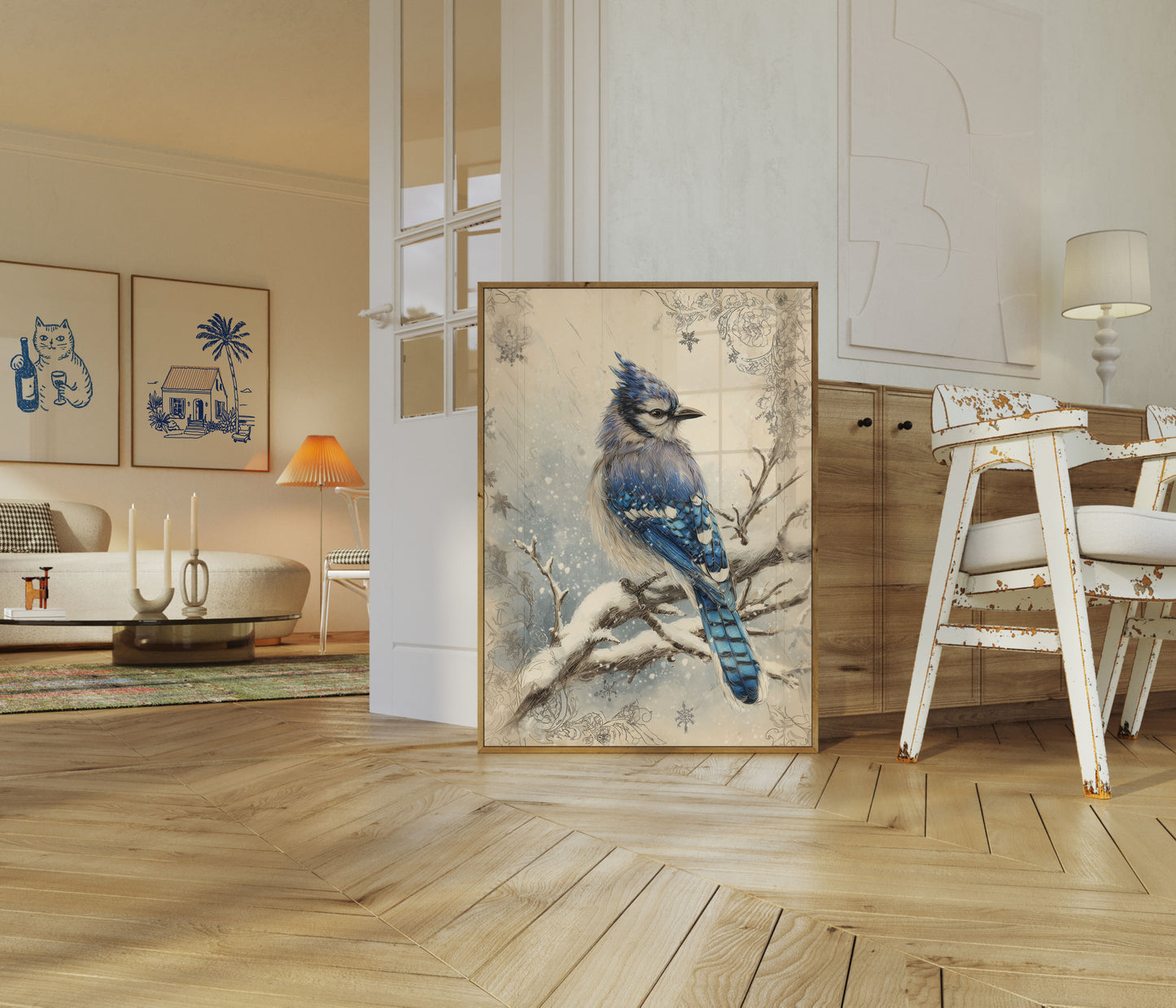 Poster Blu Jay Inverno Neve