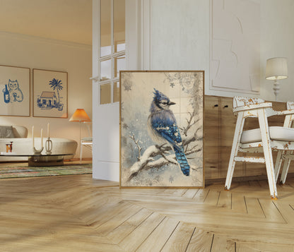 Poster Blu Jay Inverno Neve