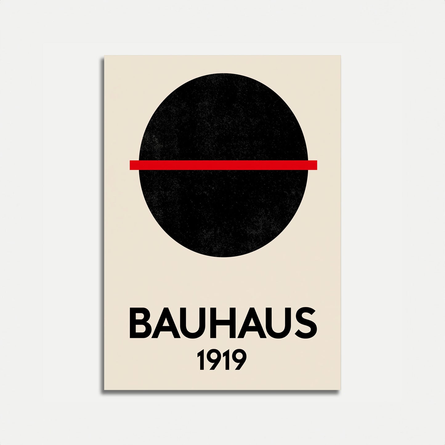Bauhaus Circle Red Line Poster