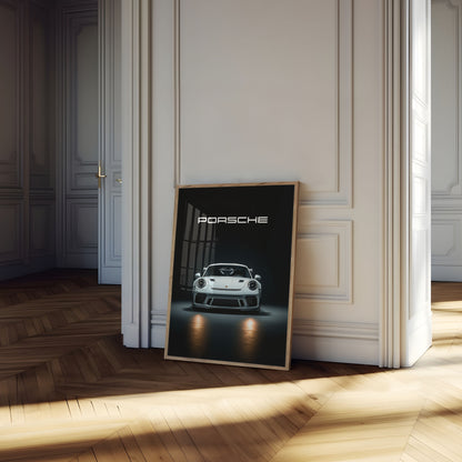 Precision White GT3 Porsche Poster