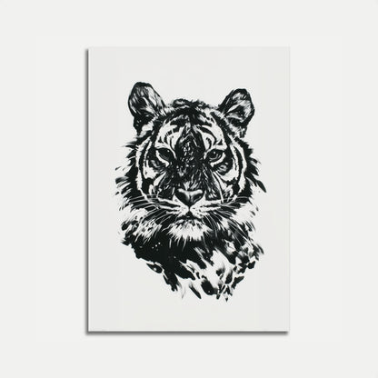 Black and White Tiger Poster