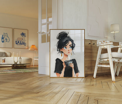 Morning Coffee Moment Poster