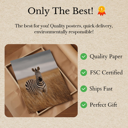 Stripes in the Savanna Poster