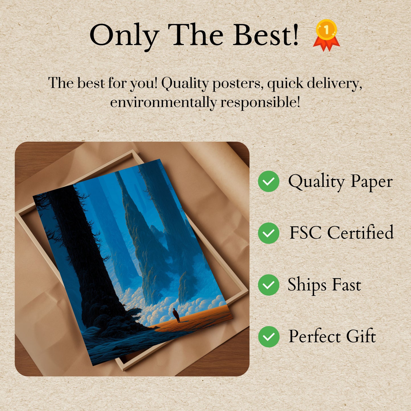 Explorador Solitário em Pôster de Cânion Antigo