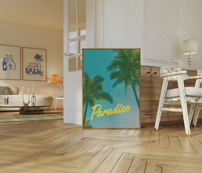 Tropisches Paradies Palmen Poster