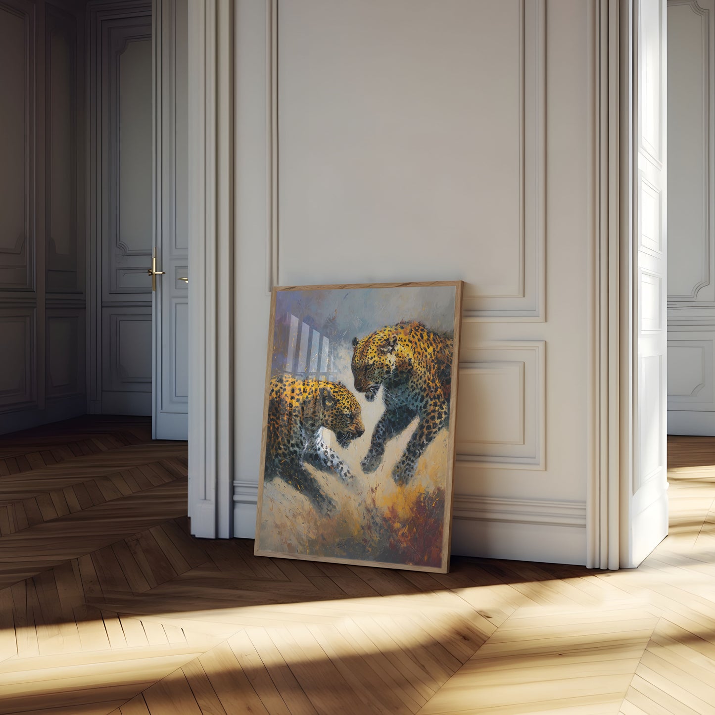 Luipaarden in de Savanne Poster