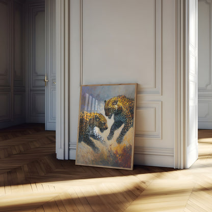 Luipaarden in de Savanne Poster