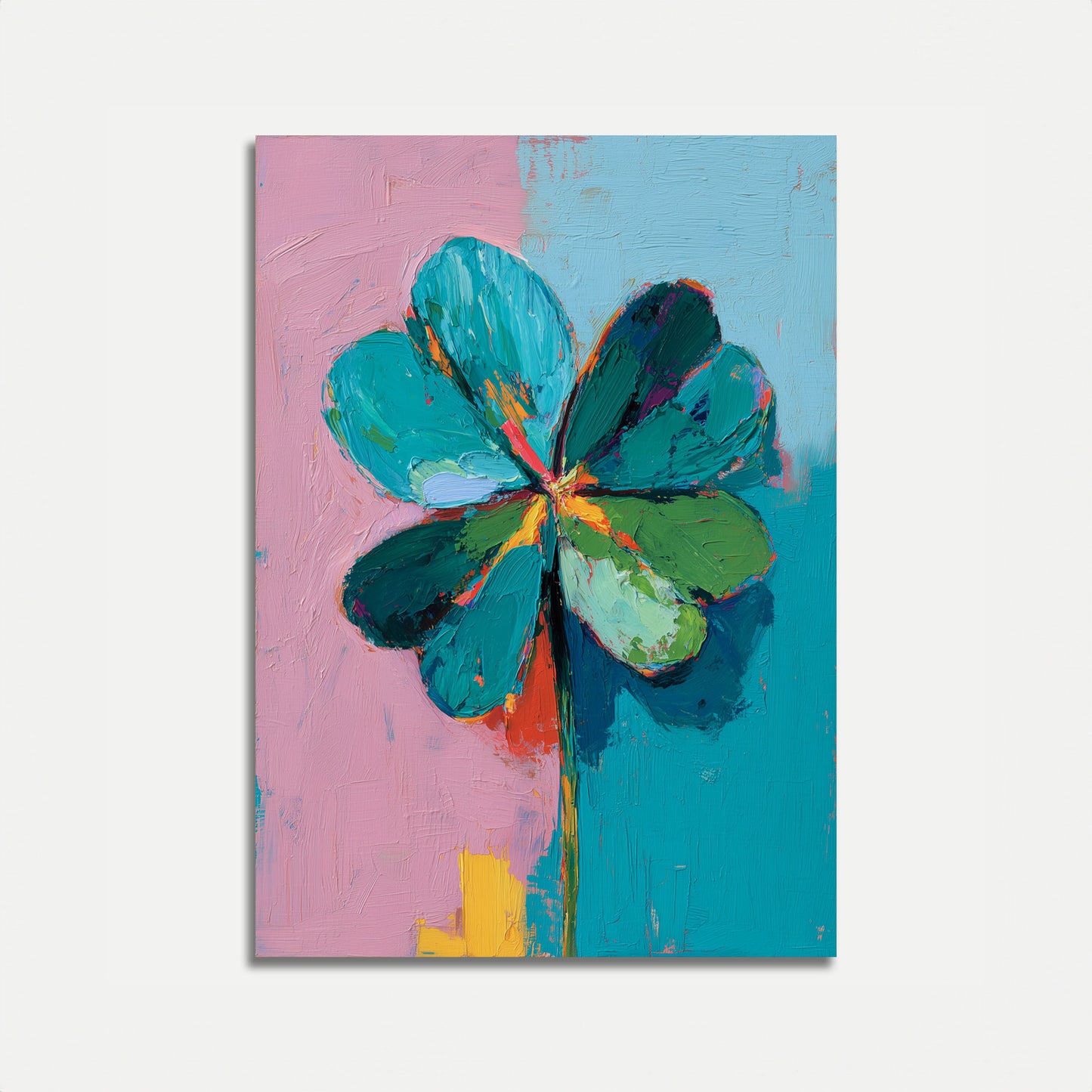 Vibrant blomsterabstrakt kunstplakat