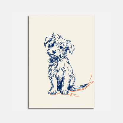 Affiche de chiot mignon et duveteux