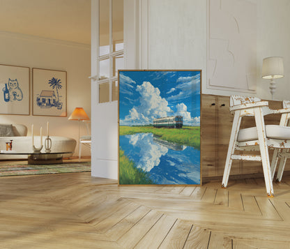 Reflective Train Journey Poster