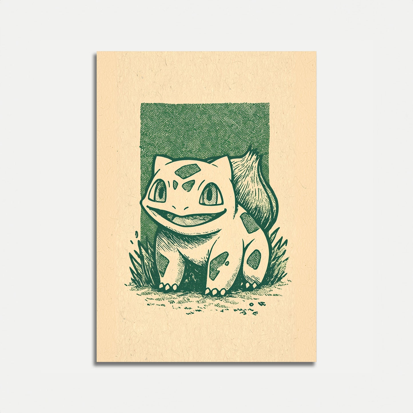 Bulbasaur Smiling Portrait Poster