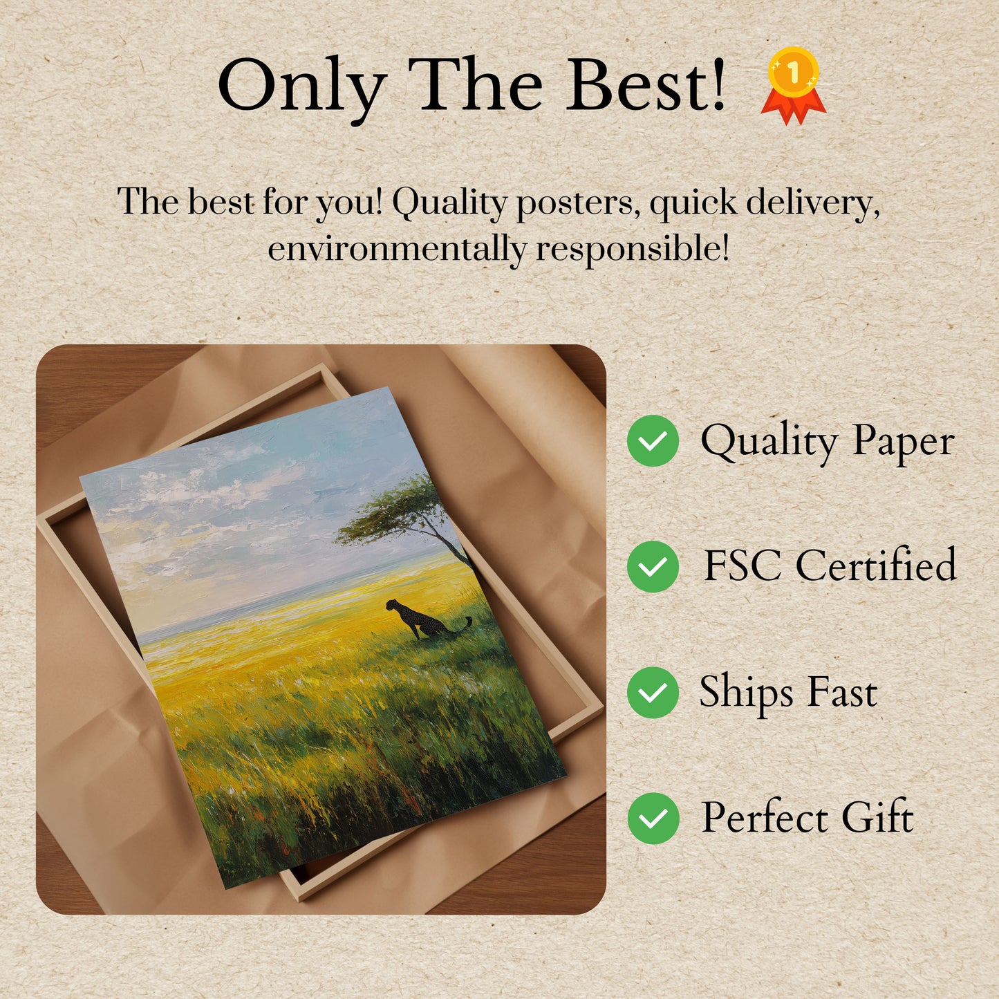 Savanna Cheetah Wilderness Poster