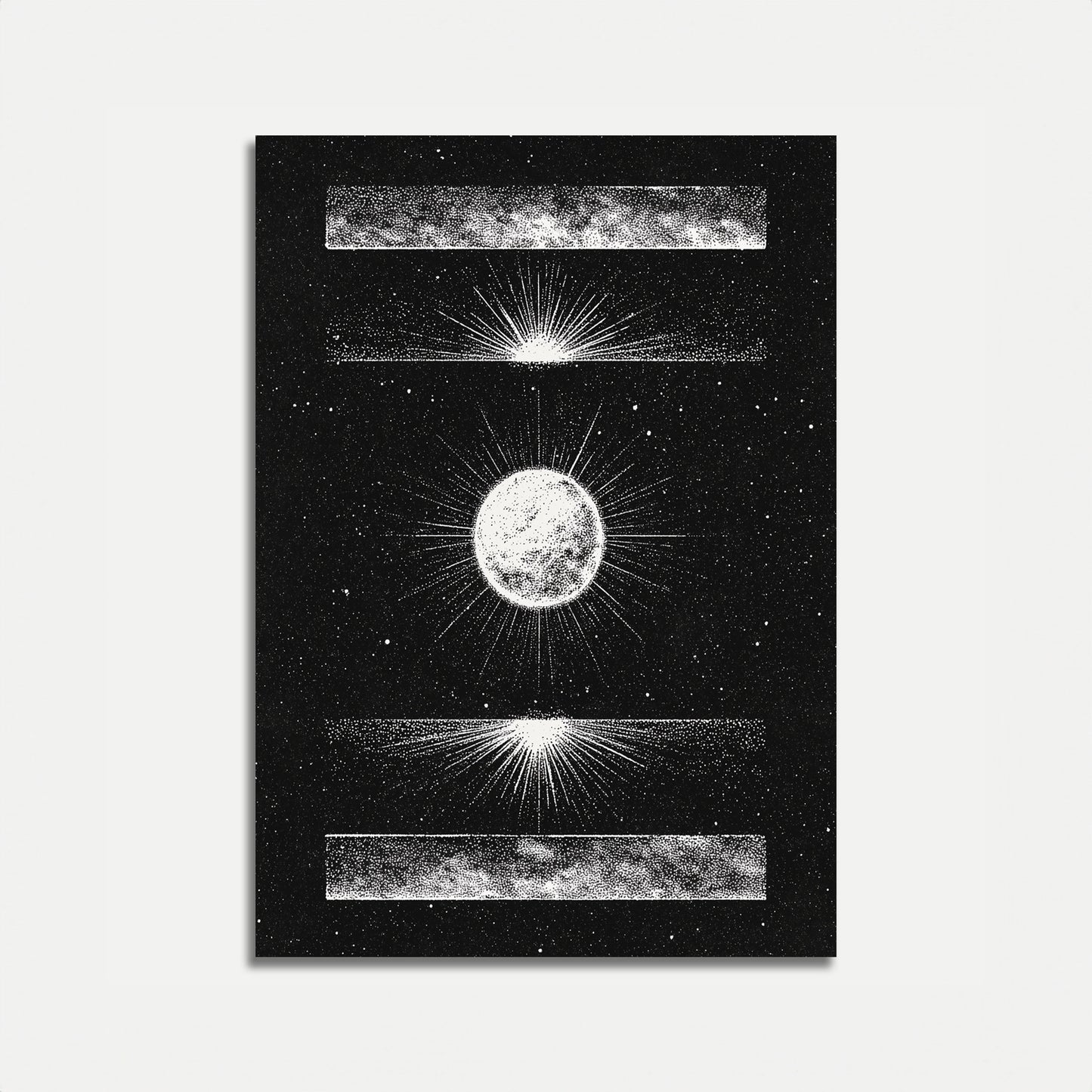 Affiche du Soleil et de la Lune Célestes