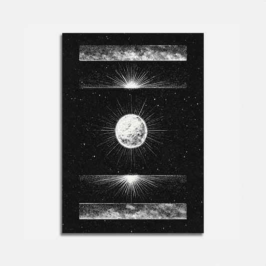 Poster del Sole e della Luna Celeste
