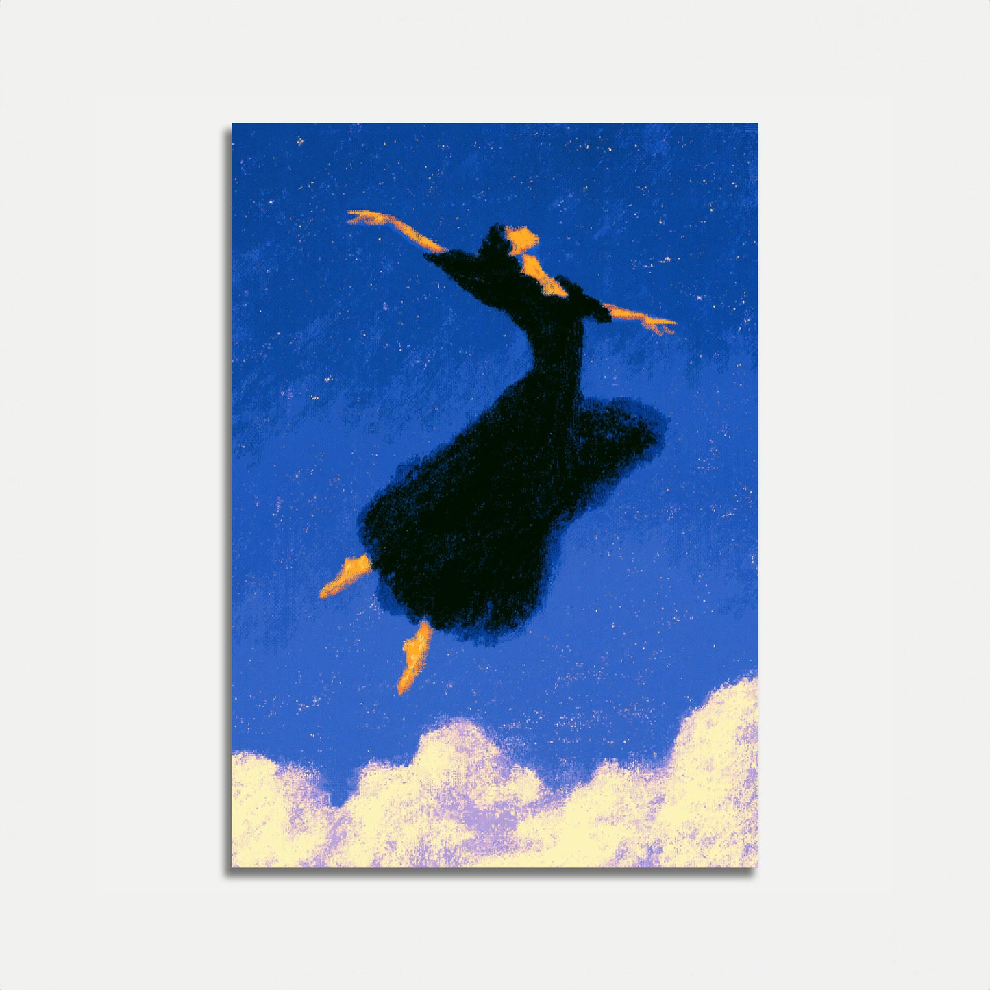 Plakat med nattehimmel over New Zealand