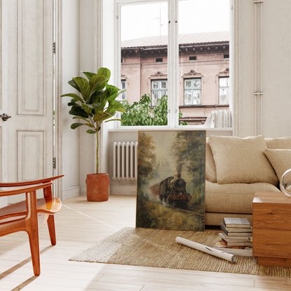 Damptoget Gjennom Skogen Plakat