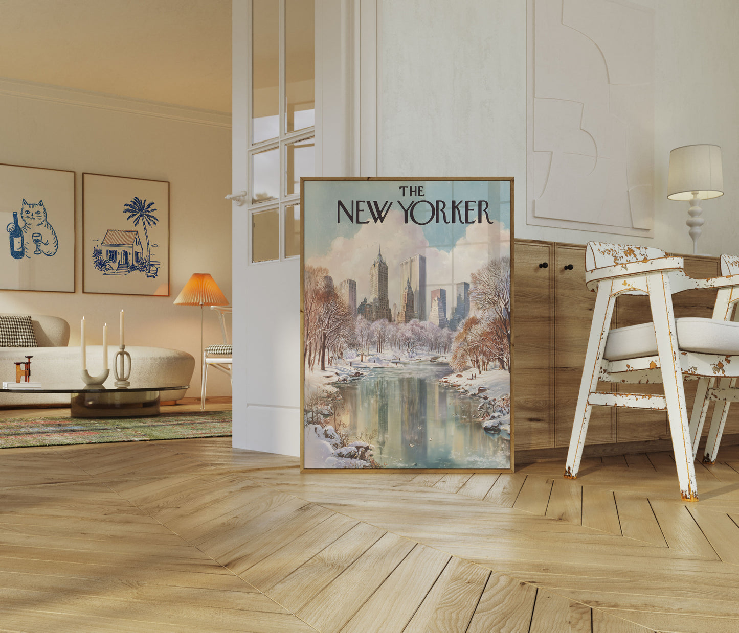 New York Winter Cityscape Poster