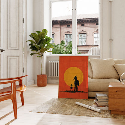 Sonnenuntergang Cowboy Silhouette Poster