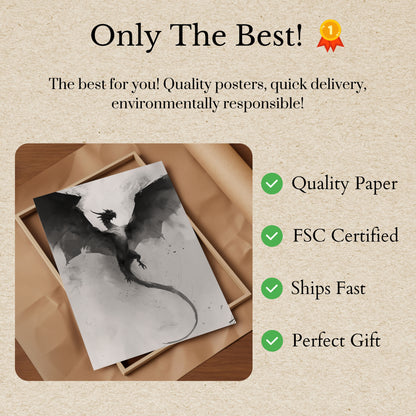 Midnight Dragon Flight Poster