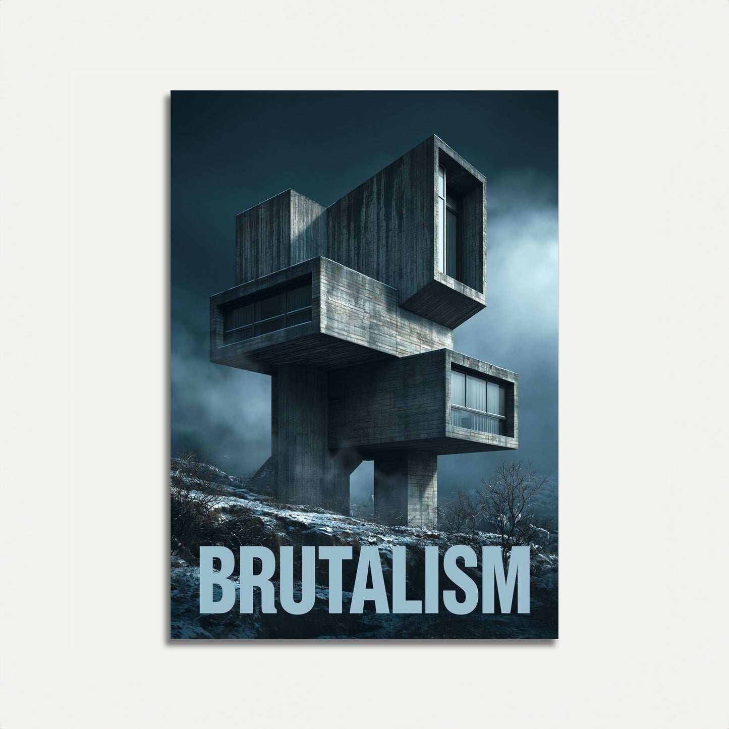 Brutalistisk Arkitektur Mesterværk Plakat