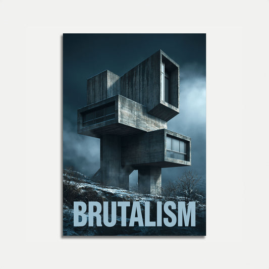 Brutalist Architecture Masterpiece Poster
