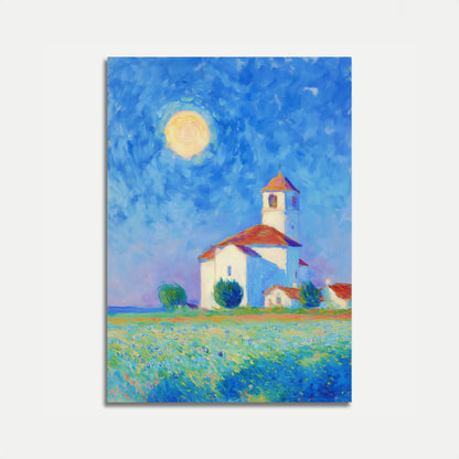 Mediterranean Moonlight Church Poster