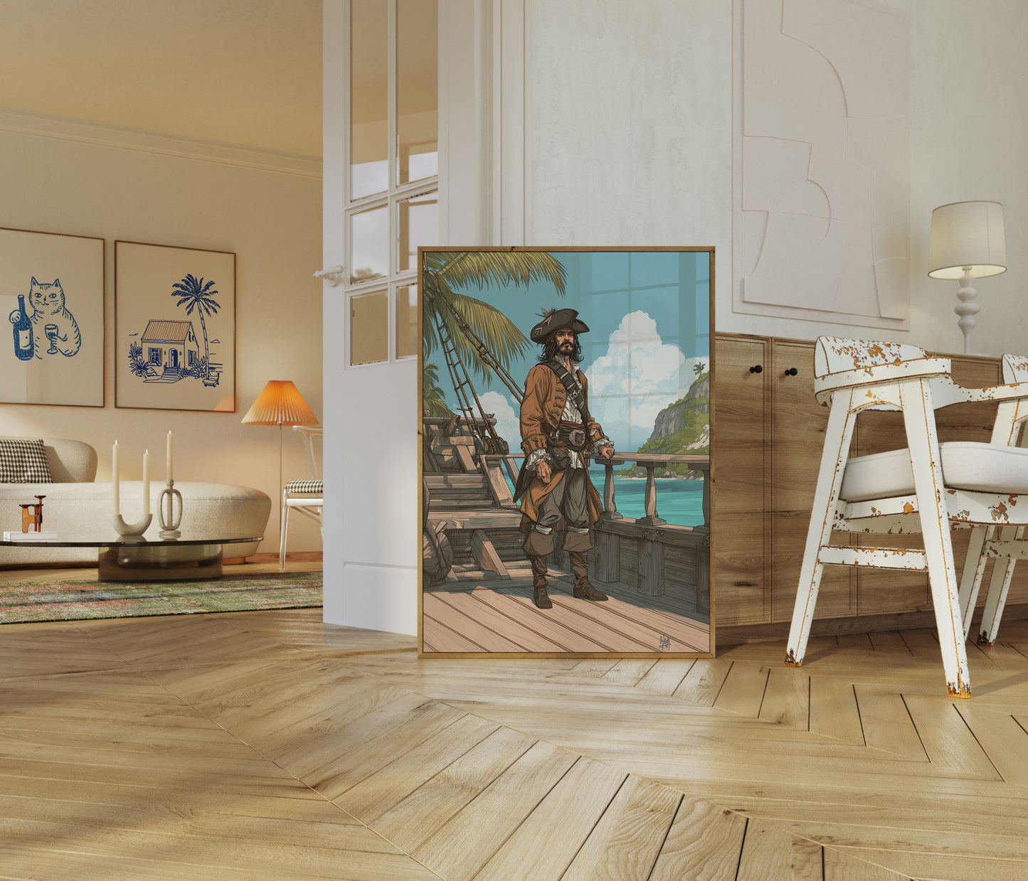 Seasoned Pirate Captain Poster