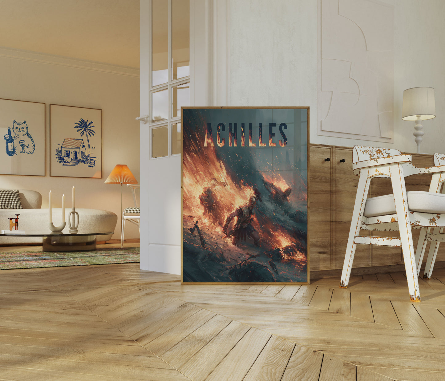 Achilles Battle Fire Poster