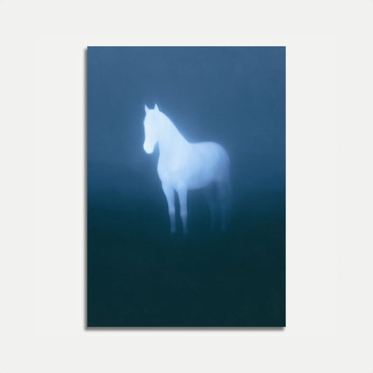 Glowing White Horse Poster