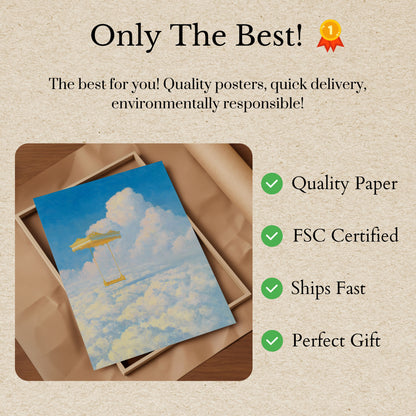 Golden Swing in the Clouds Poster