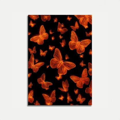 Póster de mariposa naranja brillante