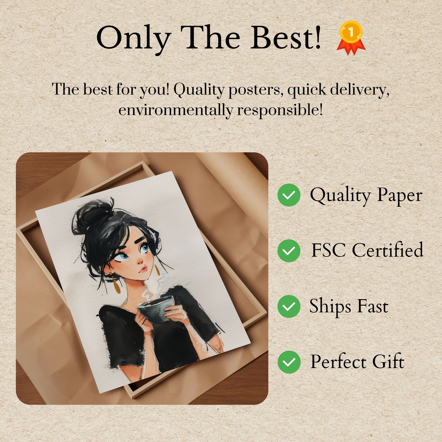 Morning Coffee Moment Poster