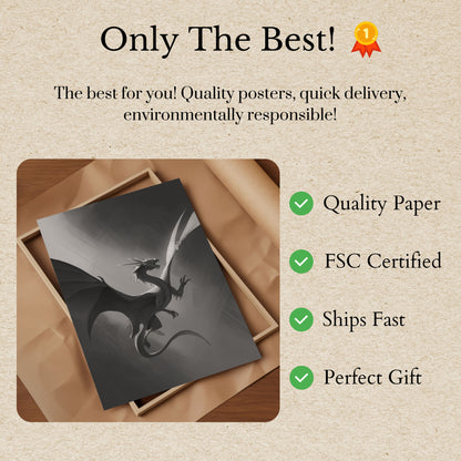 Majestic Dragon Flight Poster