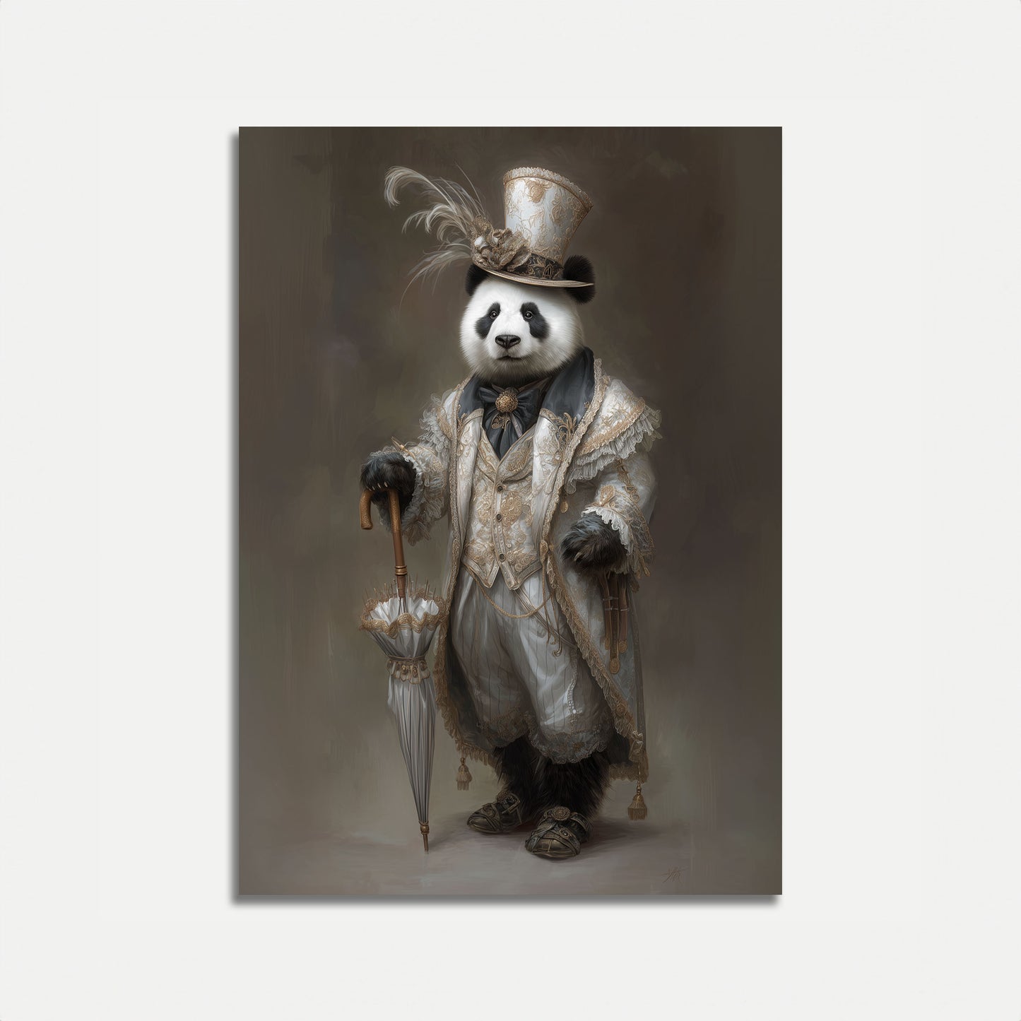 Elegant Aristocratic Panda Poster