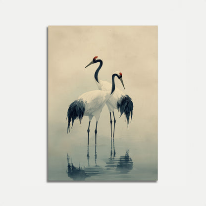 Elegant Crane Pair Poster