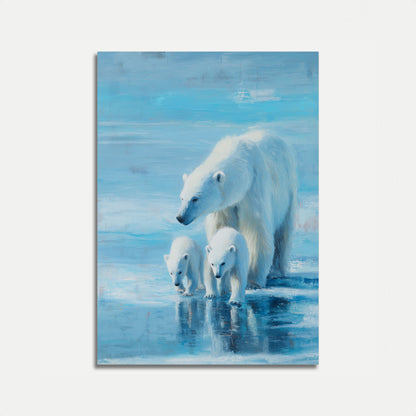 Affiche Famille d'Ours Polaires Arctique