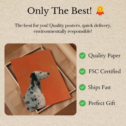 Póster de dálmata con elegancia moteada