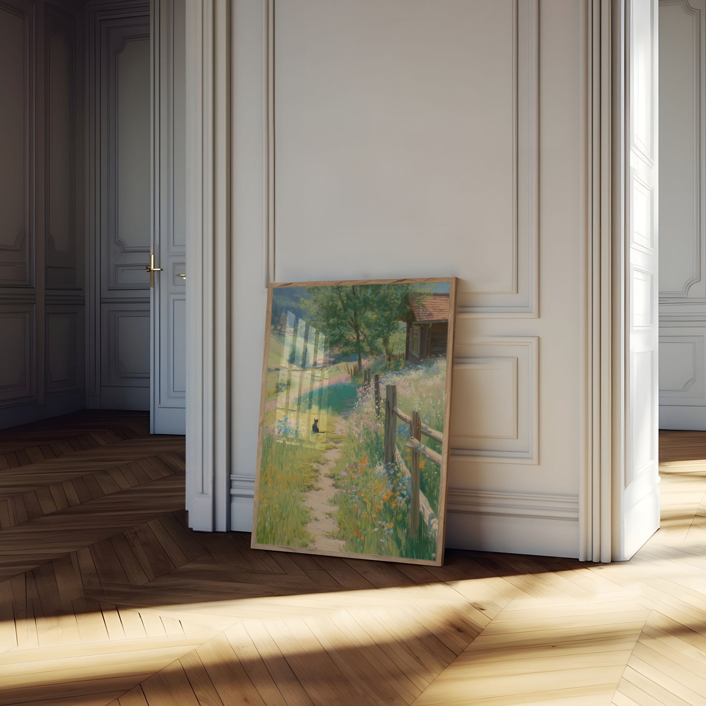 Pôster de Gato no Campo Tranquilo