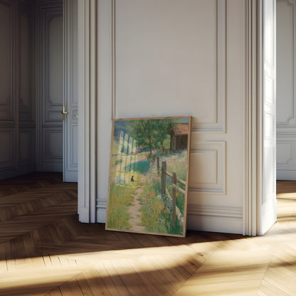 Pôster de Gato no Campo Tranquilo