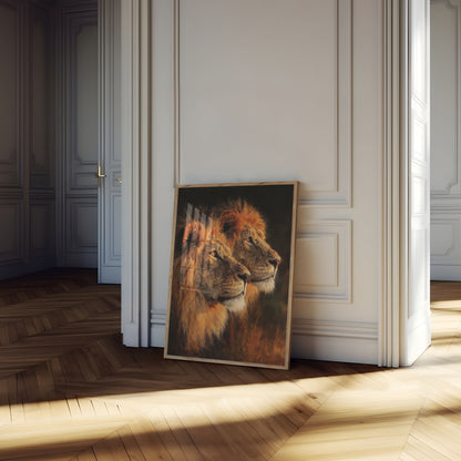 Affiche Portrait de Lion Majestueux